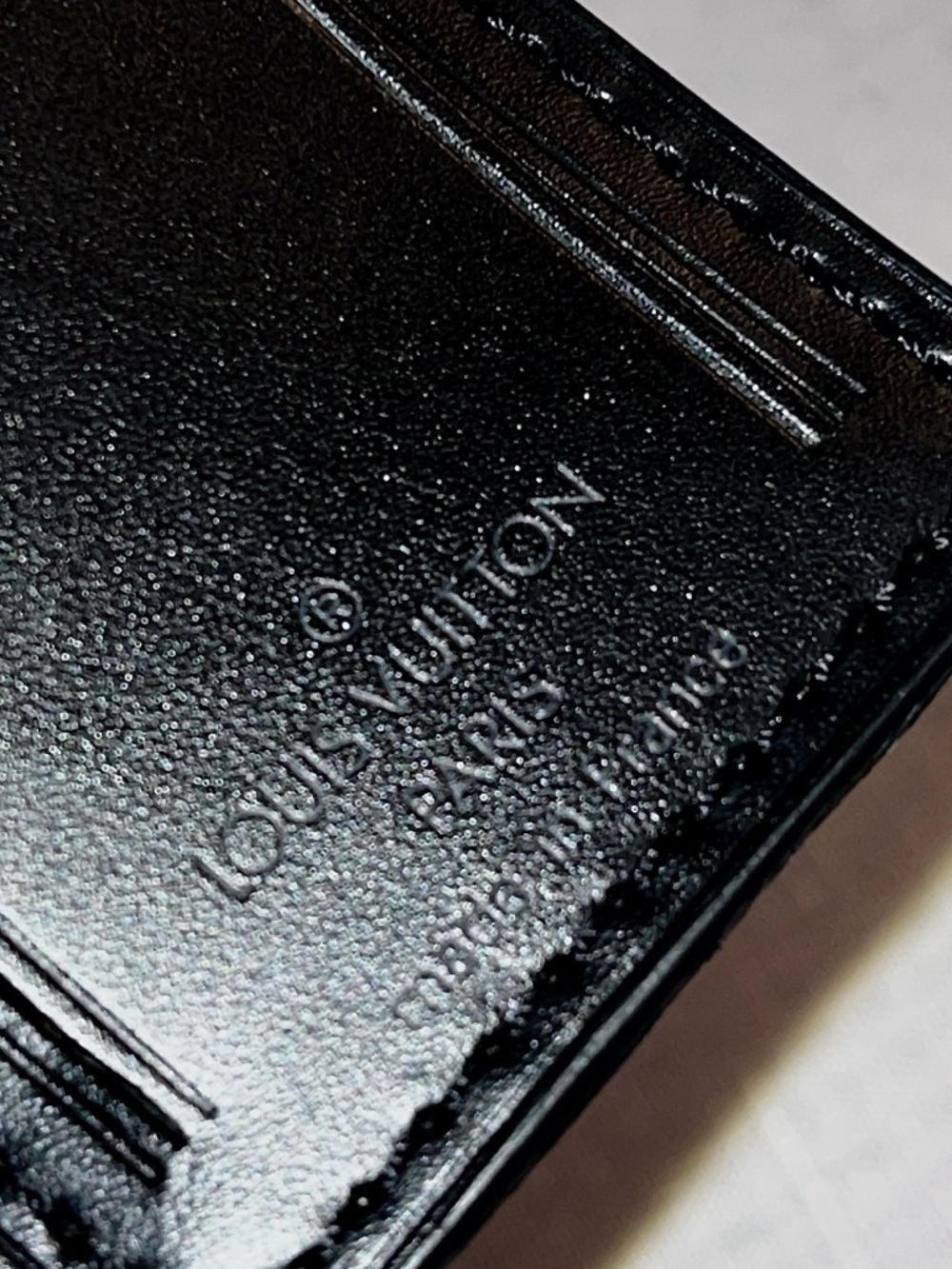 Louis Vuitton LV Black Calfskin Leather Luggage Tag - Brass Hardware WITH DUSTY - Picture 5 of 14